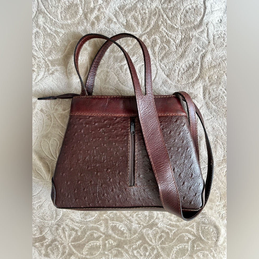 Rare Vintage Byblos Graziella Italian Leather Brown Handbag - Picture 8 of 15